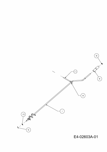 Ersatzteile Zubehör Balkenmäher Schneefräse 008 - 61cm für BM 87-35, (MX,TS)BM 87-50 Typ: 396-008-600  (2008) Holm