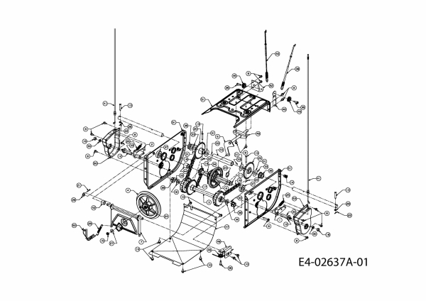 Ersatzteile Yard-Man Schneefräsen E 5 E 3 G Typ: 31AE5E3G643  (2001) Fahrantrieb
