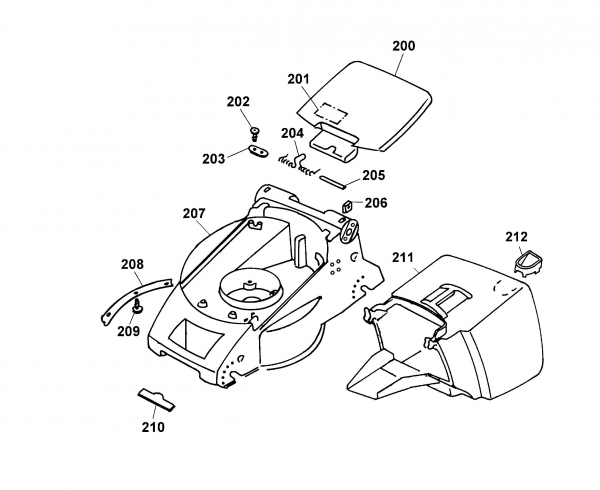 Ersatzteile WOLF-Garten Elektro Rasenmäher ohne Antrieb Premio 32 E Typ: 4922003 Serie G, H  (2003) Mähwerksgehäuse 