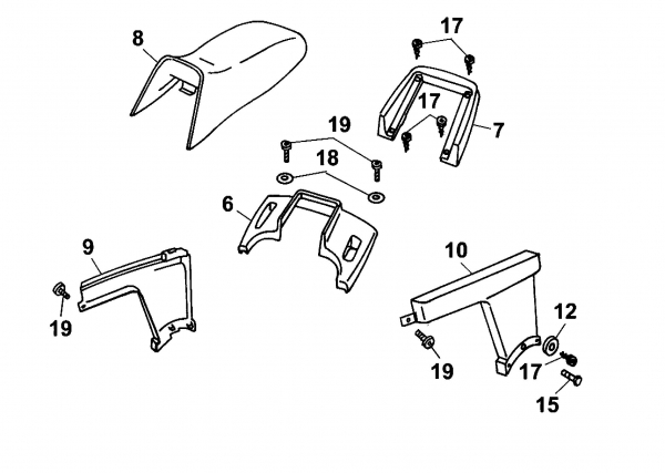 Ersatzteile WOLF-Garten Scooter SV 4 Typ: 6155000 Serie B  (2001) Sitz, Verkleidungen 