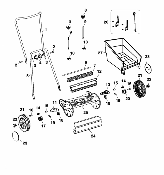 Ersatzteile WOLF-Garten Spindelmäher VD 38 Typ: 4032000  (2000) Grundgerät 