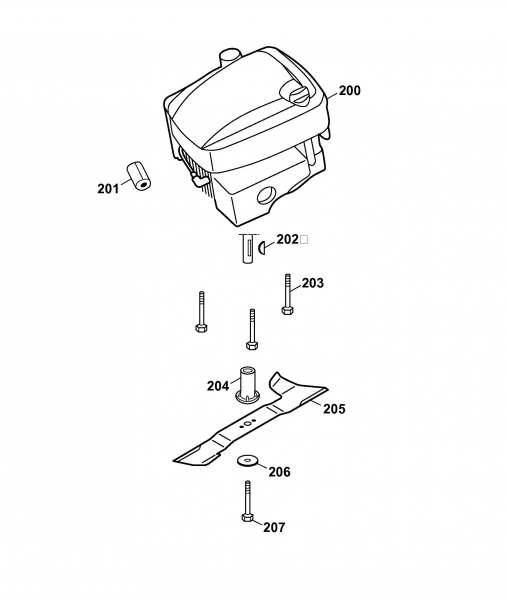 Ersatzteile WOLF-Garten Benzin Rasenmäher ohne Antrieb 2.42 B Good-Line Typ: 4212000 Serie C  (2006) Messer, Messeraufnahme, Motor 
