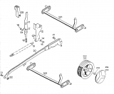 Ersatzteile WOLF-Garten Benzin Rasenmäher ohne Antrieb 6.42 Bi Typ: 4723000 Serie B  (1996) Höhenverstellung, Räder 