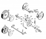 Ersatzteile WOLF-Garten Benzin Rasenmäher mit Antrieb 6.42 BAi Typ: 4725000 Serie B  (1998) Getriebe, Räder 