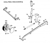 Ersatzteile WOLF-Garten Benzin Rasenmäher ohne Antrieb 4.42 B Typ: 4742880 Serie B  (1999) Höhenverstellung, Räder 