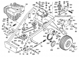 Ersatzteile WOLF-Garten Scooter OHV 3 Typ: 6990000 Serie B, C  (1999) Elektromagnetkupplung, Fahrantrieb, Räder hinten 