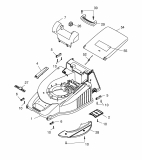Ersatzteile WOLF-Garten Benzin Rasenmäher mit Antrieb Esprit 46 BA Typ: 4605000 Serie E  (2004) Mähwerksgehäuse 