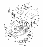 Ersatzteile WOLF-Garten Elektro Rasenmäher ohne Antrieb Premio 46 E Typ: 4628000 Serie D, E  (2004) Mähwerksgehäuse 