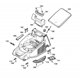 Ersatzteile WOLF-Garten Benzin Rasenmäher ohne Antrieb HBM 40 B Typ: 4001008 Serie D  (2006) Mähwerksgehäuse 