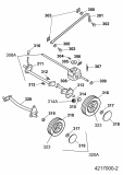 Ersatzteile WOLF-Garten Benzin Rasenmäher mit Antrieb 2.48 HA Good-Line Typ: 4217000 Serie A  (2006) Achse, Höhenverstellung, Räder 