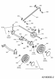 Ersatzteile WOLF-Garten Benzin Rasenmäher mit Antrieb 2.48 BA Typ: 4218000 Serie E  (2007) Höhenverstellung, Räder 