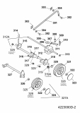 Ersatzteile WOLF-Garten Benzin Rasenmäher mit Antrieb 2.53 BA Typ: 4223000 Serie D  (2007) Höhenverstellung, Räder 