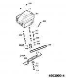 Ersatzteile WOLF-Garten Benzin Rasenmäher mit Antrieb Esprit 46 BA Typ: 4603000 Serie B  (2006) Messer, Messeraufnahme, Motor 