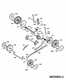 Ersatzteile WOLF-Garten Benzin Rasenmäher mit Antrieb Esprit 46 BA Typ: 4603000 Serie D  (2007) Getriebe, Höhenverstellung, Räder 