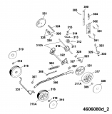 Ersatzteile WOLF-Garten Benzin Rasenmäher mit Antrieb B 46 TBA Typ: 4606080 Serie D  (2005) Getriebe, Höhenverstellung, Räder 