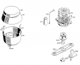 Ersatzteile WOLF-Garten Elektro Rasenmäher ohne Antrieb HB 42 E Typ: 4940685 Serie A  (2000) Abdeckhaube Motor, Messer, Motor 