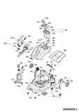 Ersatzteile WOLF-Garten Hybrid Rasenmäher Hybrid Power 40 Typ: 4949000 Serie D  (2009) Mähwerksgehäuse 