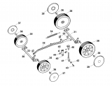 Ersatzteile WOLF-Garten Benzin Rasenmäher ohne Antrieb Concept 47 B Typ: 6430000 Serie A  (1999) Höhenverstellung, Räder 