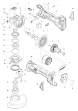 Makita Ersatzteile Akku-Winkelschleifer DGA521