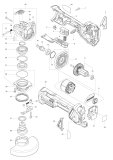Makita Ersatzteile Akku-Winkelschleifer DGA519