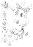 Makita Ersatzteile Akku-Winkelschleifer GA013G