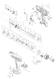 Makita Ersatzteile Akku-Abschaltschrauber DFT129F