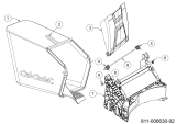 Cub Cadet Ersatzteile Motormäher LM1 AP46 11B-TQMG603 (2021) Grasfangsack, Heckklappe, Leitstück hinten