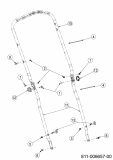 Ersatzteile MTD Benzin Rasenmäher mit Antrieb SP 53 HWBS Typ: 12C-PF7B600 (2021) Holm 