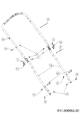 Cub Cadet Ersatzteile Motormäher mit Antrieb LM1 AR46 12C-TQMG603 (2022) Holm