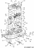 Ersatzteile MTD Rasentraktor Smart RG 145 Typ: 13A876KG600 (2021) Mähwerk G (42/107cm) 