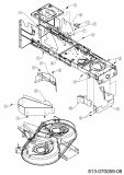 Ersatzteile MTD Rasentraktor Smart RE 125 Typ: 13B776KE600 (2021) Keilriemenschutz Mähwerk E (36/92cm) 