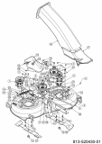 Ersatzteile Gartenland Rasentraktoren GL 14-92 H Typ: 13AB71KE640 (2021) Mähwerk B (37/95cm)