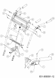 Ersatzteile MTD Schneefräse SMART M 61 Typ: 31B-6BC2678 (2022) Armaturenbrett, Handhebel 