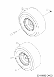 Ersatzteile MTD Rasentraktor Smart RE 125 Typ: 13B776KE600 (2021) Räder hinten 