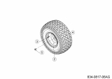 Ersatzteile Bricolage Rasentraktoren INV A13092 AB Typ: 13BH76SE648 (2021) Räder hinten