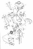 Ersatzteile WOLF-Garten Benzin Rasenmäher mit Antrieb 50 AH-PRO (Moto-Verte) Typ: 6067000 Serie A  (1998) Grasfangsack, Messer, Motor 