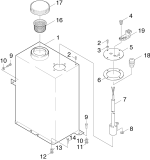KÄRCHER Professional Ersatzteile Hochdruckreiniger Heisswasser HDS 1000 BE 1.811-802.0 Tank Brennstoff