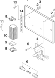 KÄRCHER Professional Ersatzteile Hochdruckreiniger Heisswasser HDS 1000 BE 1.811-802.0 Rueckwand