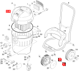 KÄRCHER Professional Ersatzteile Sauger NT 702ECO+ZU.DV EU 1.036-141.0 Gehaeuse Aussenteil