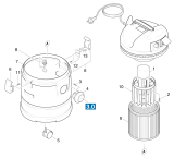 KÄRCHER Professional Ersatzteile Sauger DW 790  DK 1.082-461.0 Geraet Einzelteile