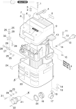 KÄRCHER Professional Ersatzteile Sauger HOLZHER 2536 1.734-991.0 Gehaeuse Aussenteil