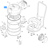 KÄRCHER Professional Ersatzteile Sauger NT 702 I        EU 1.036-901.0 Gehaeuse Aussenteil