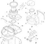 KÄRCHER Professional Ersatzteile Sauger NT 181 PROFI  EU 1.121-801.0 Turbine und Gehaeuse NT 181 PROFI