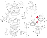 KÄRCHER Professional Ersatzteile Sauger FLOORMATIC W65  EU 1.036-801.0 Gehaeuse Innenteile