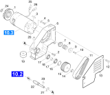KÄRCHER Professional Ersatzteile Bodenreiniger BR 700 BAT O.SB. 1.990-202.0 Antrieb links