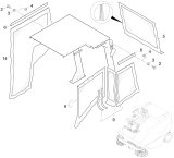 KÄRCHER Professional Ersatzteile Kehrmaschinen ABS Wetterschutzkabine 1550  Plane 2.638-859.0