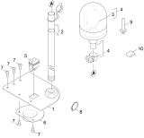 KÄRCHER Professional Ersatzteile Kehrmaschinen ABS Schutzdach BAT/PACK  ABS Rundumkennleuchte 2.640-496.0