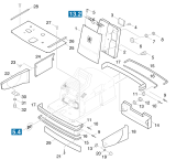 KÄRCHER Professional Ersatzteile Kehrmaschinen KMR 1200 D  Verkleidung Lenkung 1.891-114.0