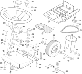 KÄRCHER Professional Ersatzteile Kehrmaschinen Unica 1250 BAT Einbau Lenkung 1.091-201.0