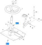 KÄRCHER Professional Ersatzteile Kehrmaschinen KMR 1050 BAT Lenkung 1.047-101.0